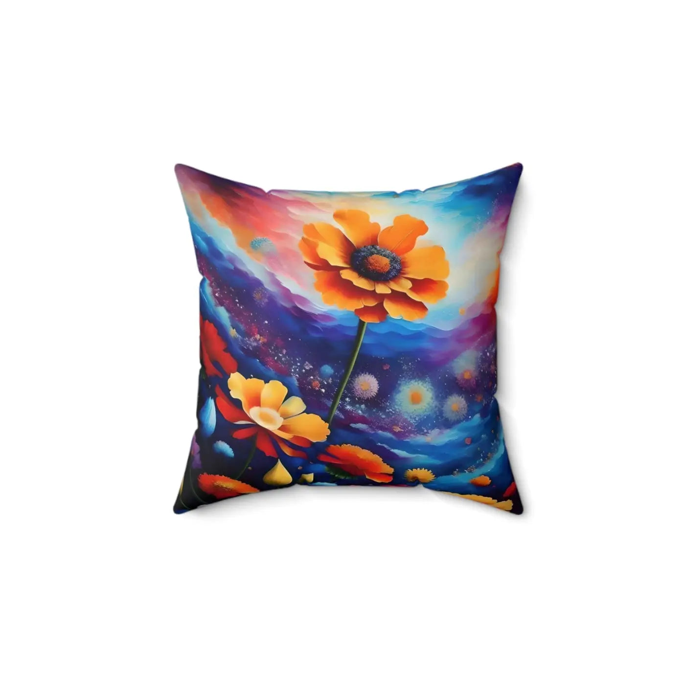 Floral Throw Pillow – Polyester Square Pillow - Dipaliz