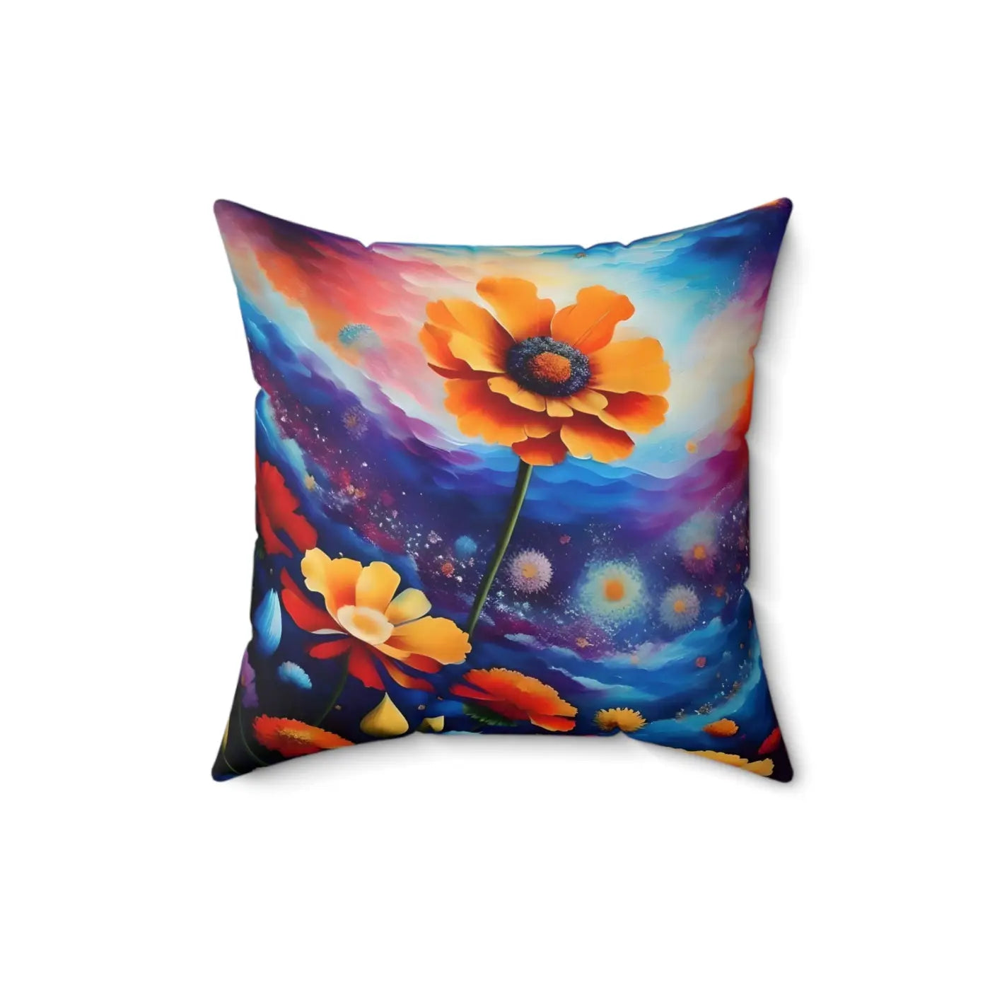 Floral Throw Pillow – Polyester Square Pillow - Dipaliz