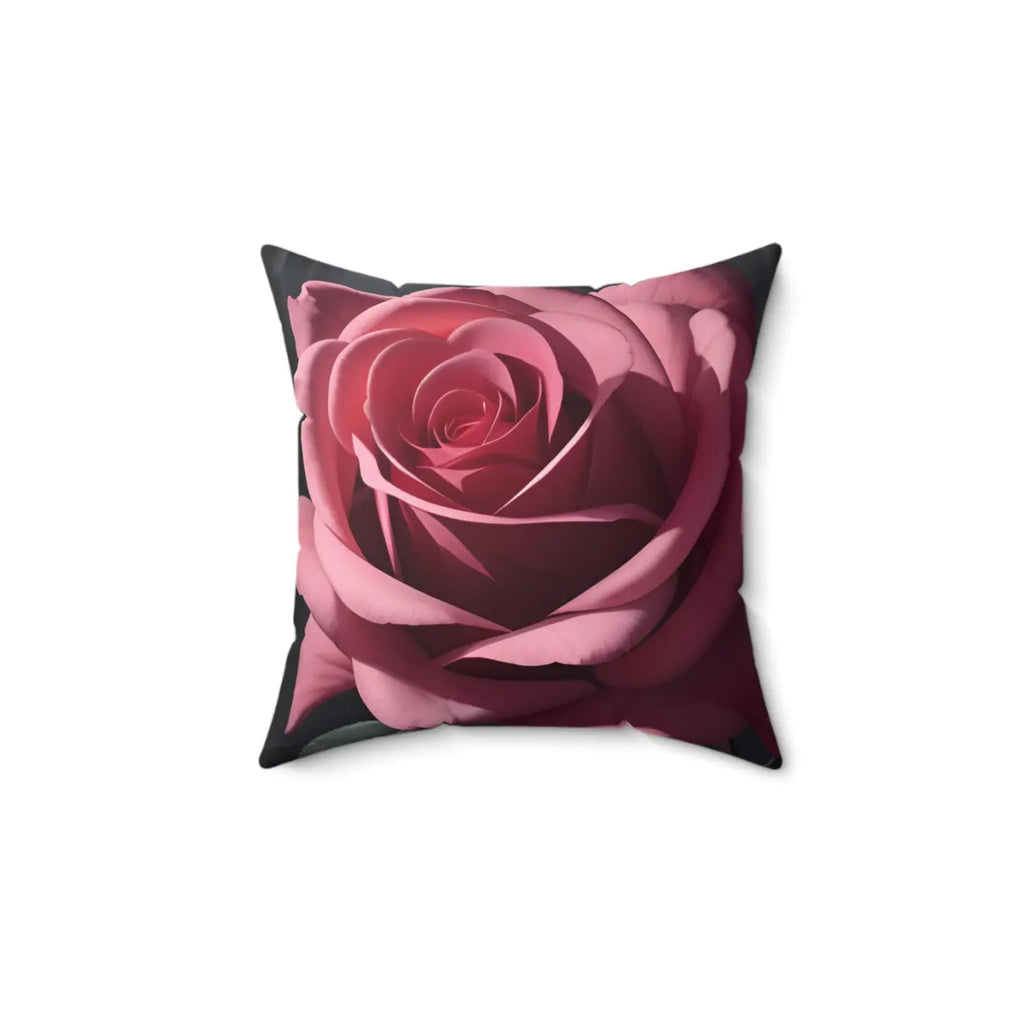 Pink Rose Throw Pillow – Polyester Square - Dipaliz
