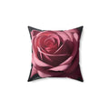 Pink Rose Throw Pillow – Polyester Square - Dipaliz