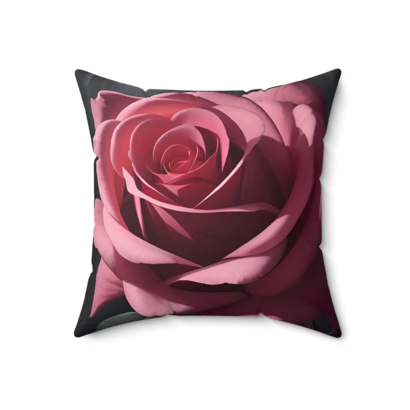 Pink Rose Throw Pillow – Polyester Square - Dipaliz