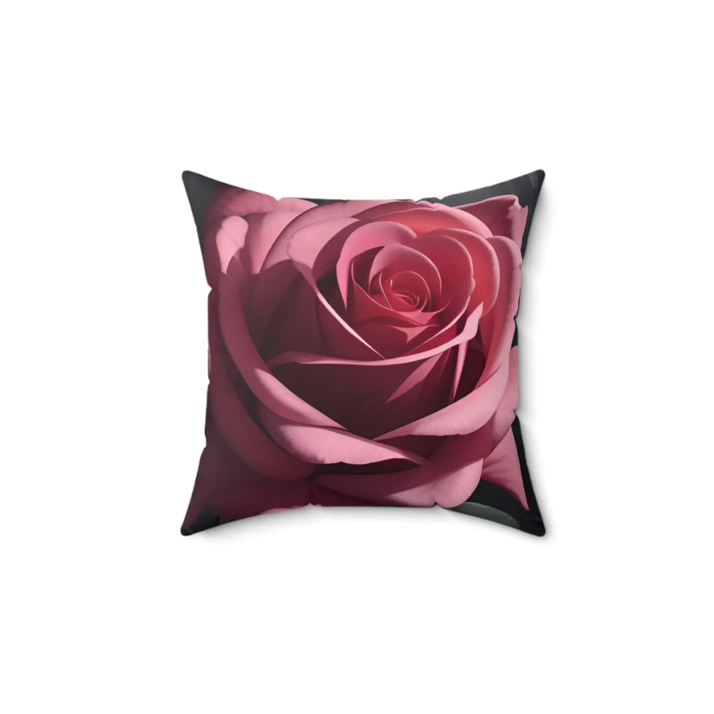 Pink Rose Throw Pillow – Polyester Square - Dipaliz
