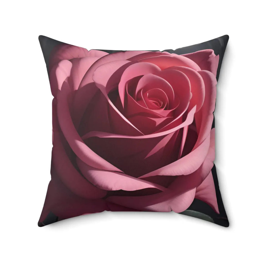 Pink Rose Throw Pillow – Polyester Square - Dipaliz