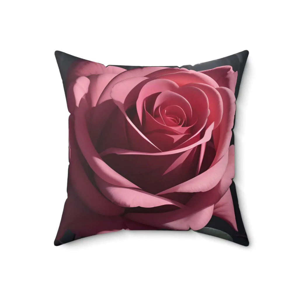 Pink Rose Throw Pillow – Polyester Square - Dipaliz