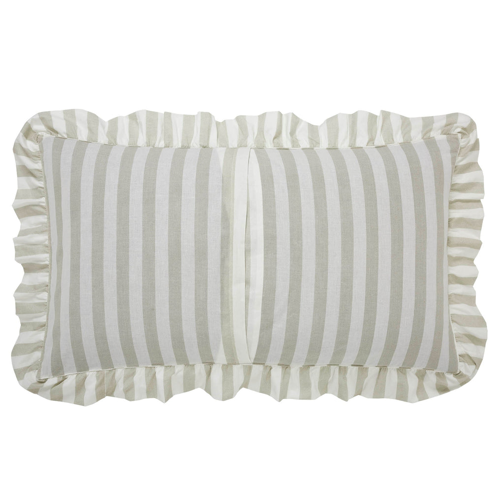 Finders Keepers Ruffled Grey Stripe 6pc Quilt Bundle - Luxury King