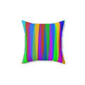 Bold Striped Throw Pillow – Polyester Square - Dipaliz