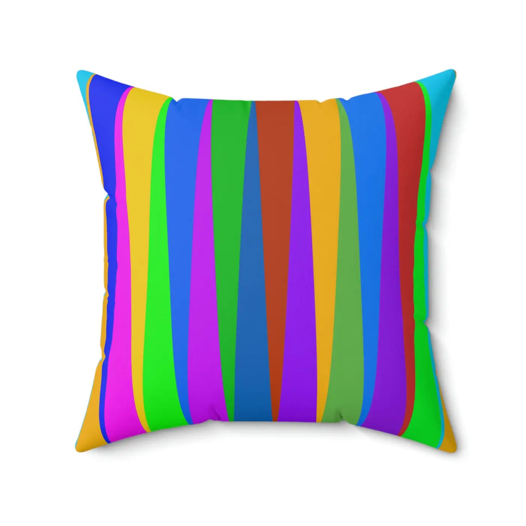 Bold Striped Throw Pillow – Polyester Square - Dipaliz
