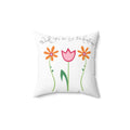 Floral Throw Pillow – Spun Polyester Square - Dipaliz