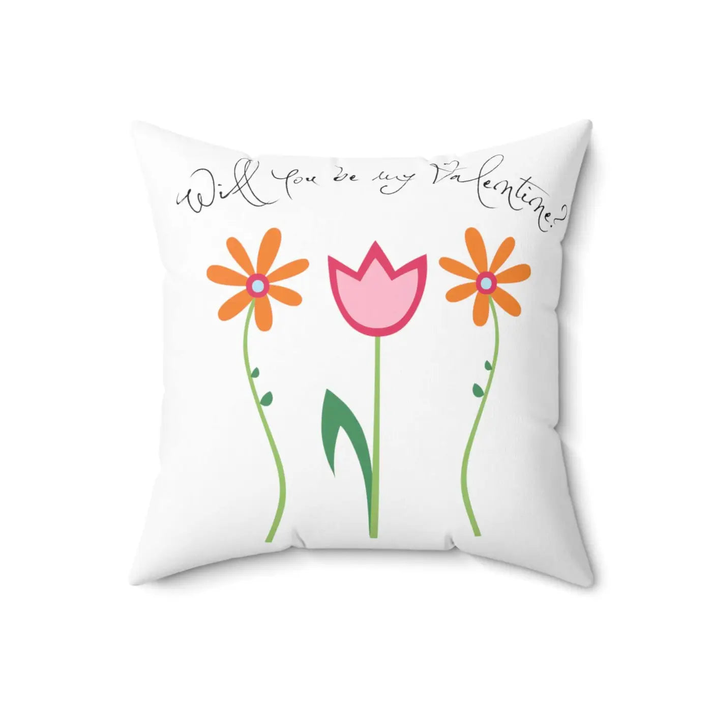 Floral Throw Pillow – Spun Polyester Square - Dipaliz