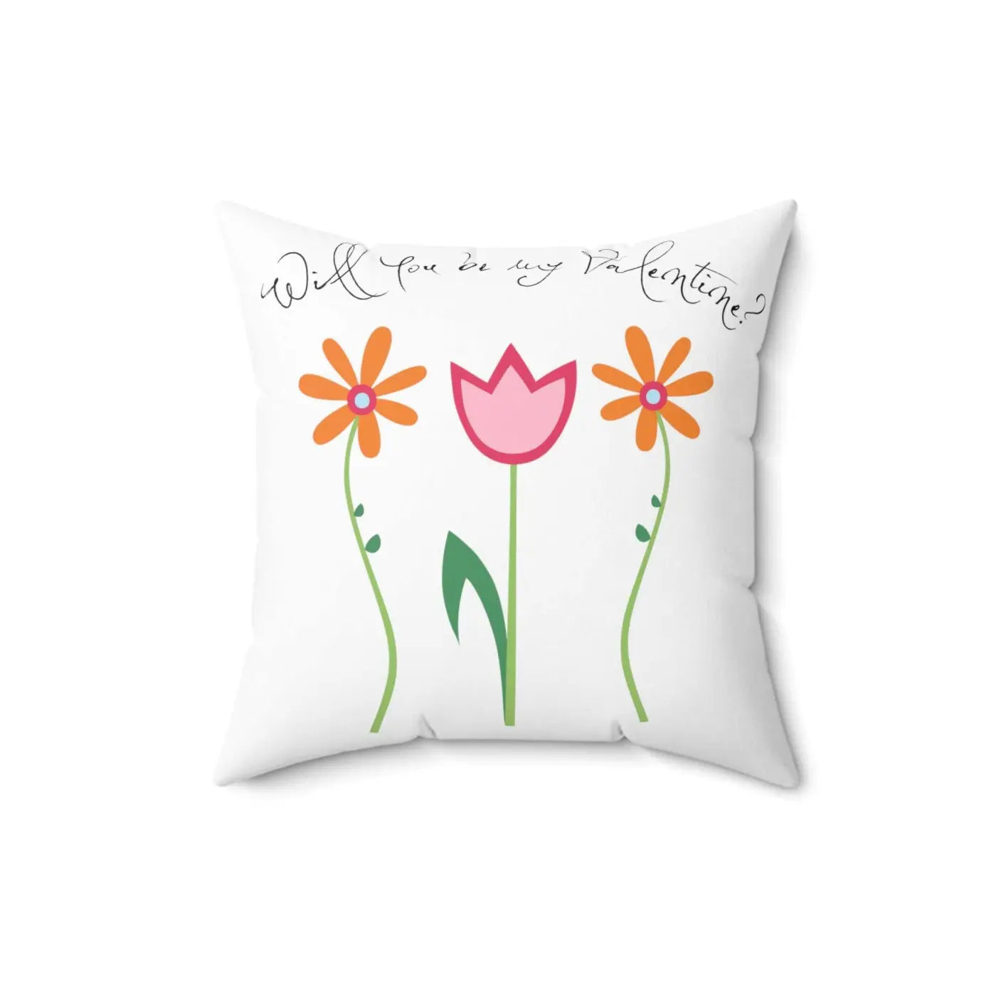 Floral Throw Pillow – Spun Polyester Square - Dipaliz