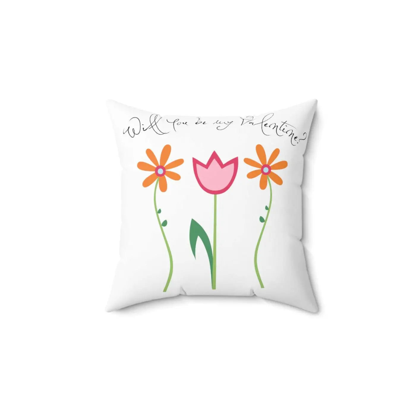Floral Throw Pillow – Spun Polyester Square - Dipaliz