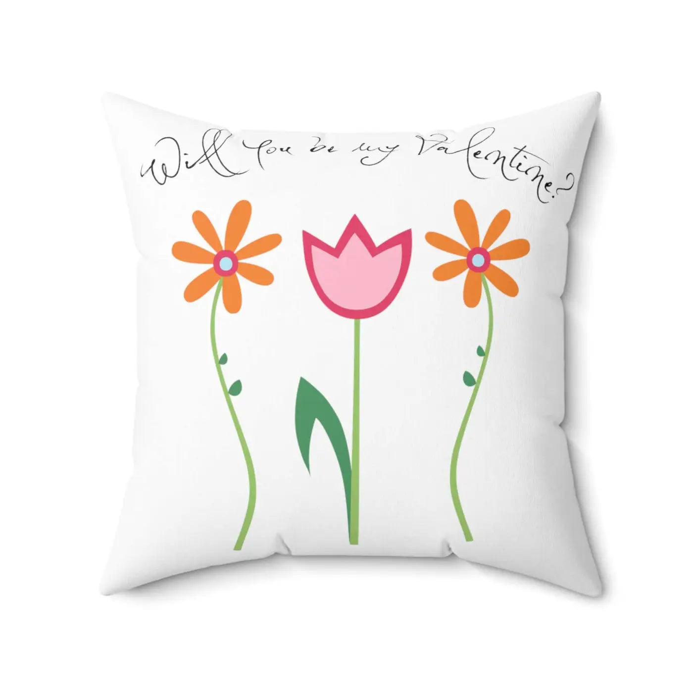 Floral Throw Pillow – Spun Polyester Square - Dipaliz