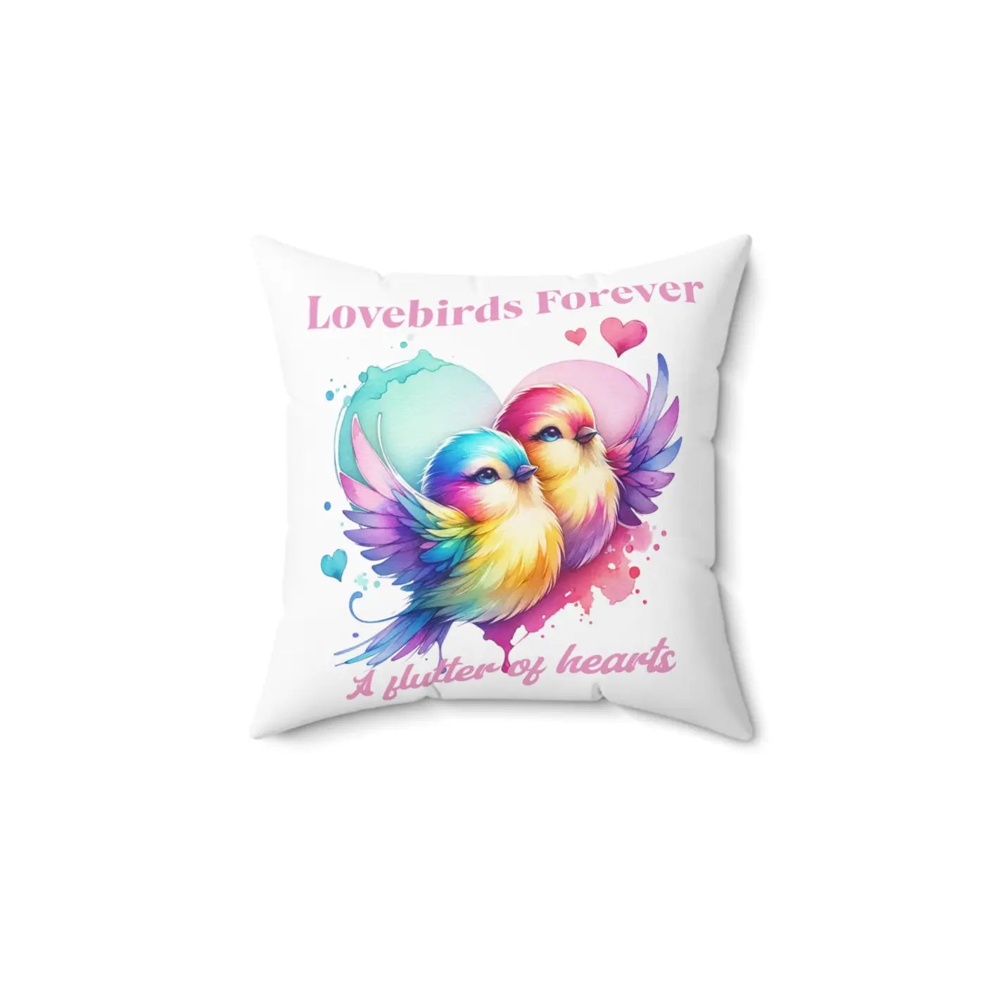 Love Birds Throw Pillow – Spun Polyester - Dipaliz