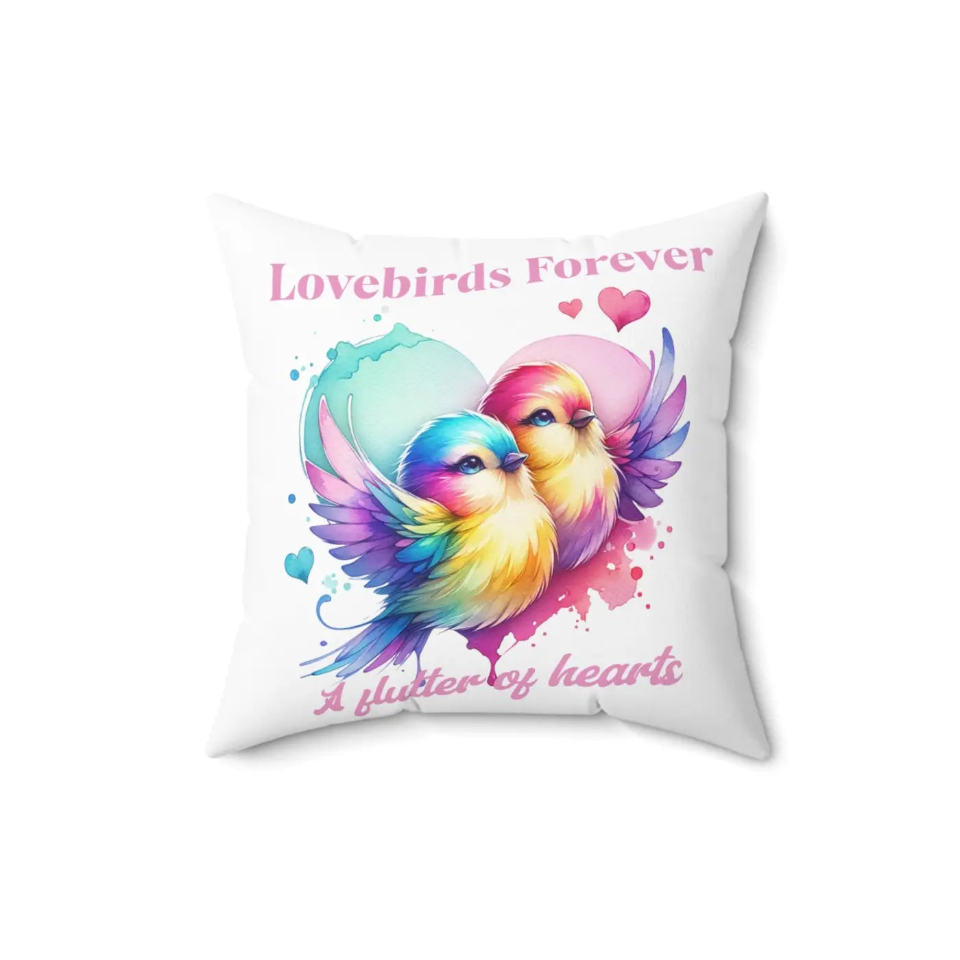 Love Birds Throw Pillow – Spun Polyester - Dipaliz
