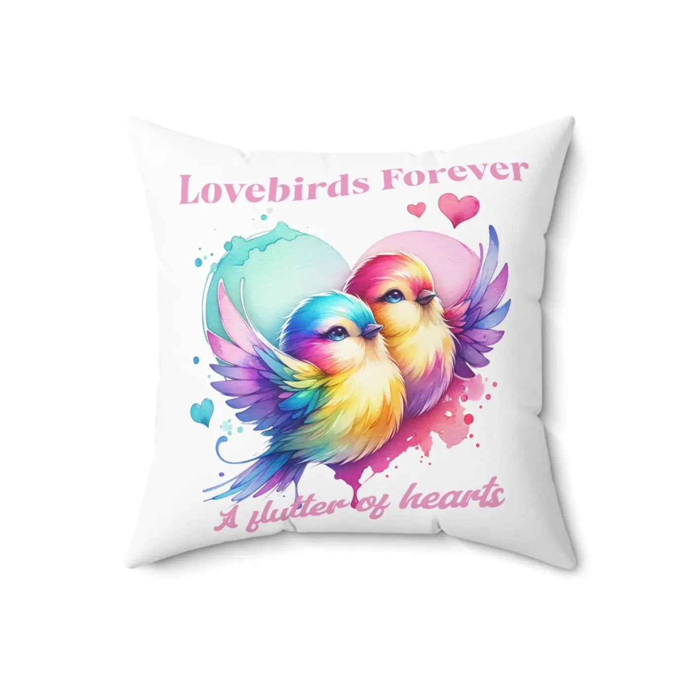 Love Birds Throw Pillow – Spun Polyester - Dipaliz