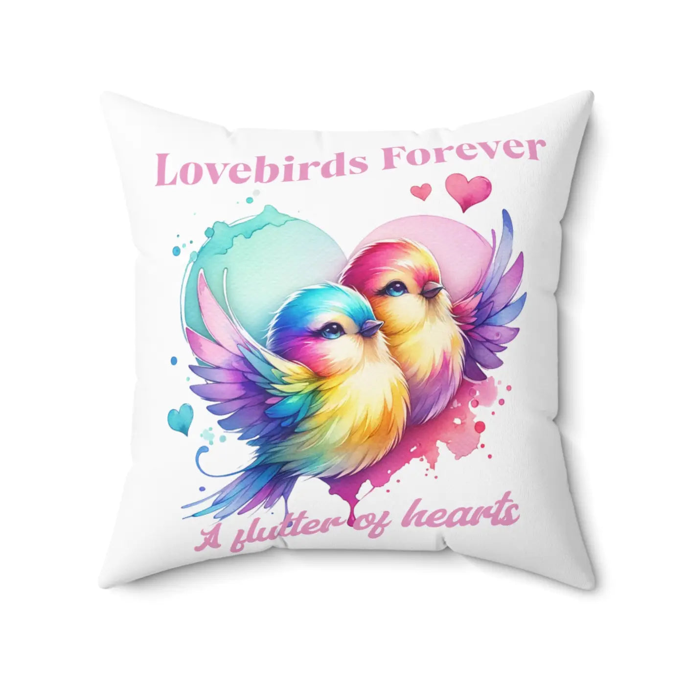Love Birds Throw Pillow – Spun Polyester - Dipaliz