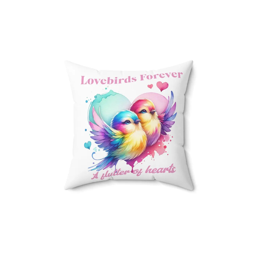 Love Birds Throw Pillow – Spun Polyester - Dipaliz