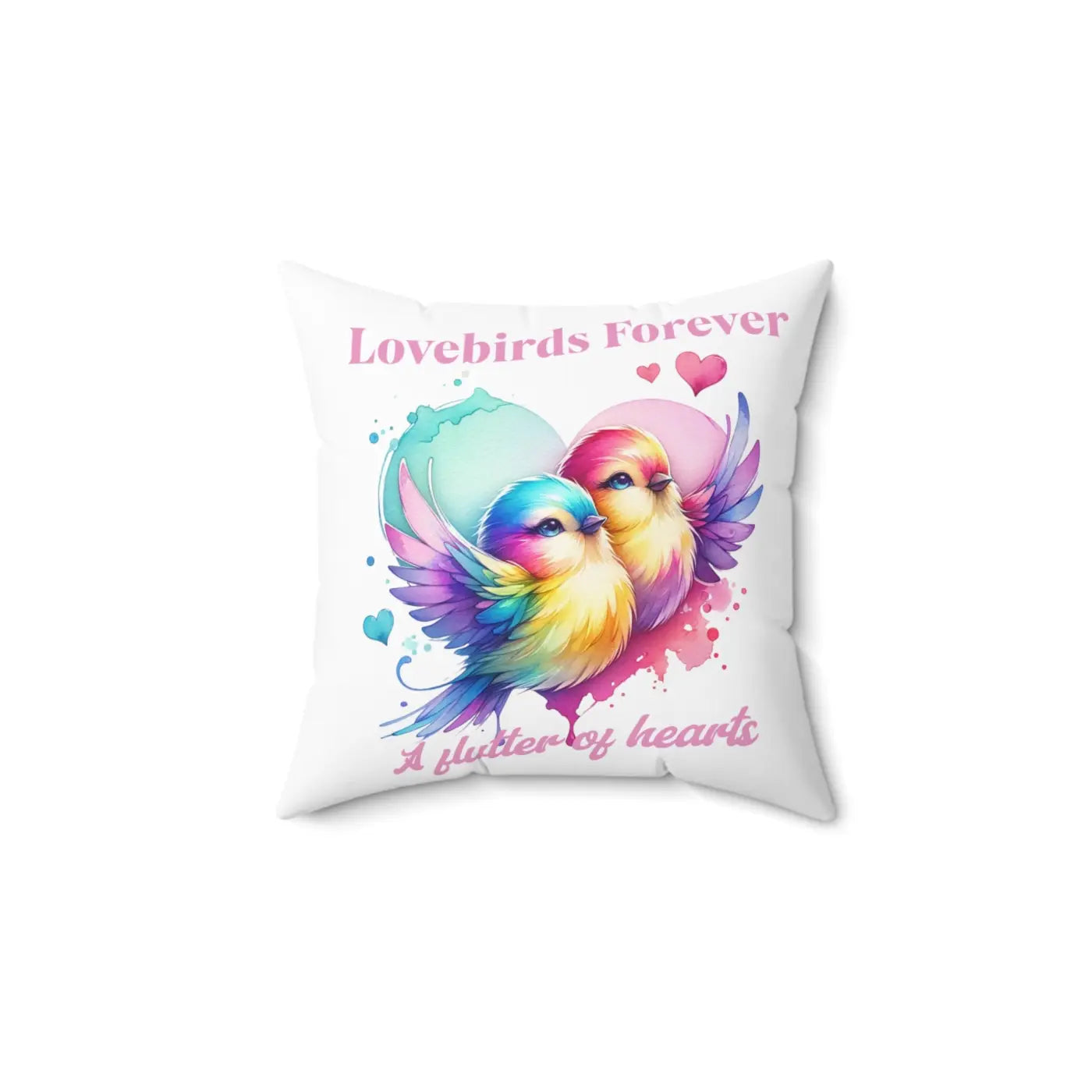 Love Birds Throw Pillow – Spun Polyester - Dipaliz