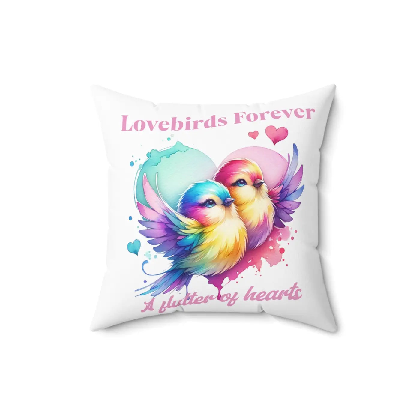 Love Birds Throw Pillow – Spun Polyester - Dipaliz